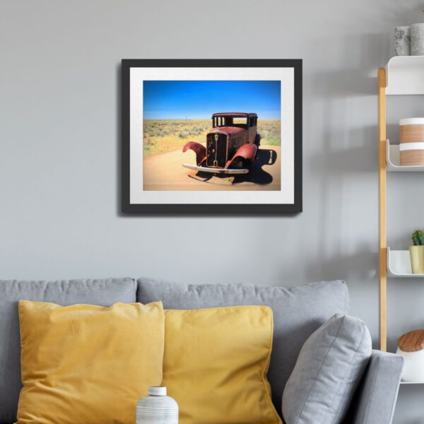 Antique Car on Route 66 Print – Near Holbrook, Arizona - Image 4