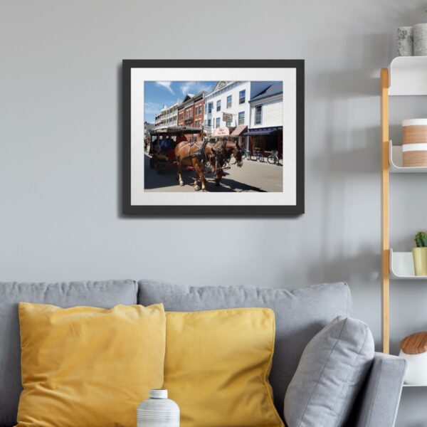 Horse and Carriage in Downtown Mackinac Island Wall Art – A Glimpse into the Past - Image 4