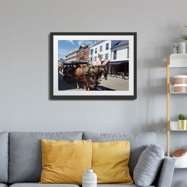 Horse and Carriage in Downtown Mackinac Island Wall Art – A Glimpse into the Past - Image 3