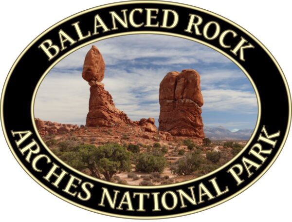 Balanced Rock T-Shirt – Arches National Park Scenic Comfort Colors Heavyweight Tee (Back print, black graphic) - Image 2