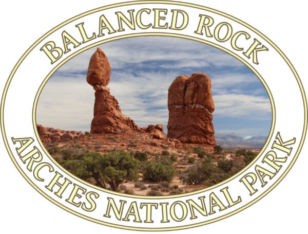 Balanced Rock T-Shirt – Arches National Park Scenic Comfort Colors Heavyweight Tee (Back print, transparent graphic) - Image 2