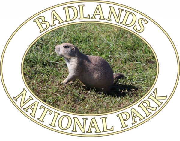 Prairie Dog at Badlands National Park T-Shirt - Wildlife Graphic on Comfort Colors Heavyweight (Back print, transparent graphic) - Image 2