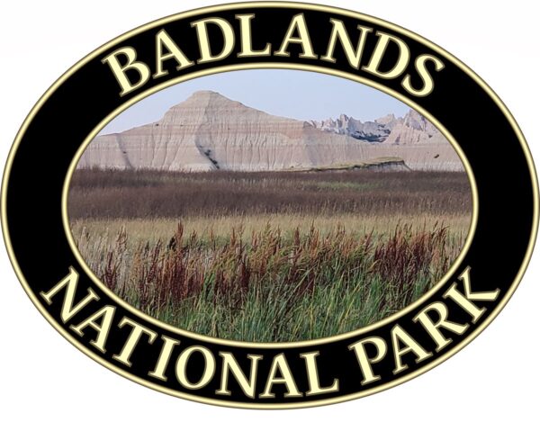 Reeds at Badlands National Park T-Shirt - Scenic Graphic on Comfort Colors Heavyweight (Back print, black graphic) - Image 2