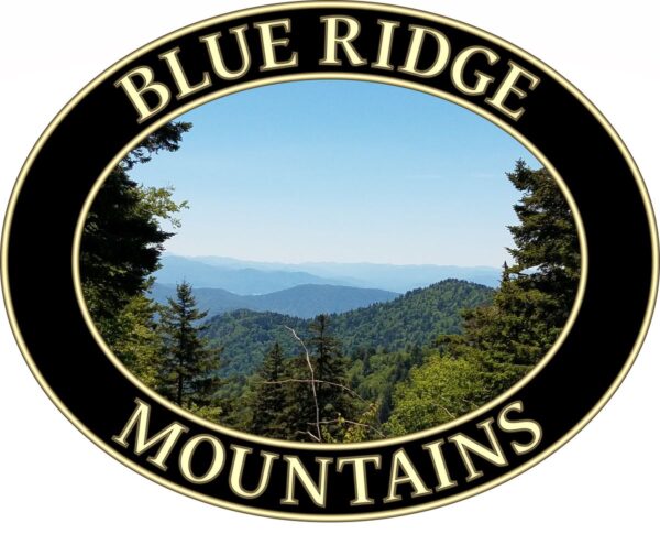 Blue Ridge Mountains T-Shirt - North Carolina Scenic View Graphic on Comfort Colors Heavyweight (Back print, black graphic) - Image 2