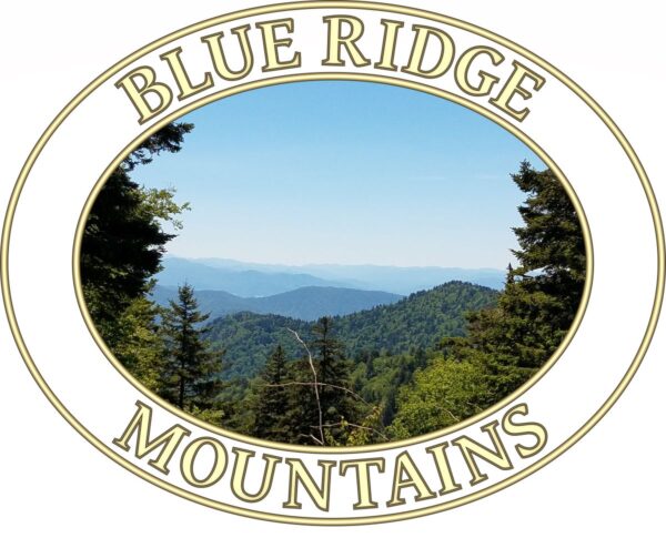 Blue Ridge Mountains T-Shirt - North Carolina Scenic View Graphic on Comfort Colors Heavyweight (Back print, transparent graphic) - Image 2