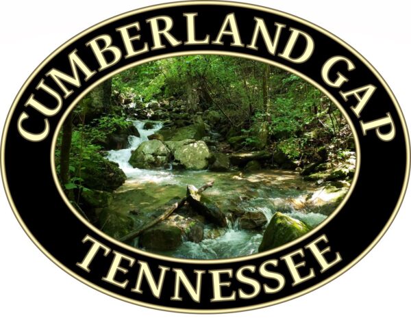 Mountain Stream in Cumberland Gap T-Shirt - Scenic Nature Design on Comfort Colors Heavyweight Tee (Back print, black graphic) - Image 2