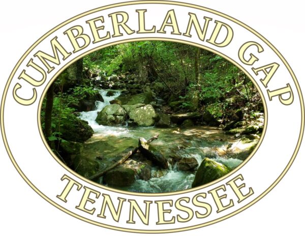 Mountain Stream in Cumberland Gap T-Shirt - Scenic Nature Design on Comfort Colors Heavyweight Tee (Front print, transparent graphic) - Image 2