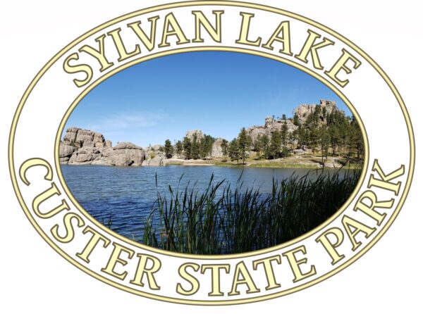 Sylvan Lake at Custer State Park T-Shirt - Scenic Landscape on Comfort Colors Heavyweight Tee (Back print, transparent graphic) - Image 2