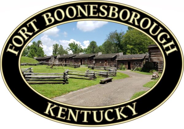 Fort Boonesborough Kentucky T-Shirt - Historic Site Graphic on Comfort Colors Heavyweight (Front print, black graphic) - Image 2