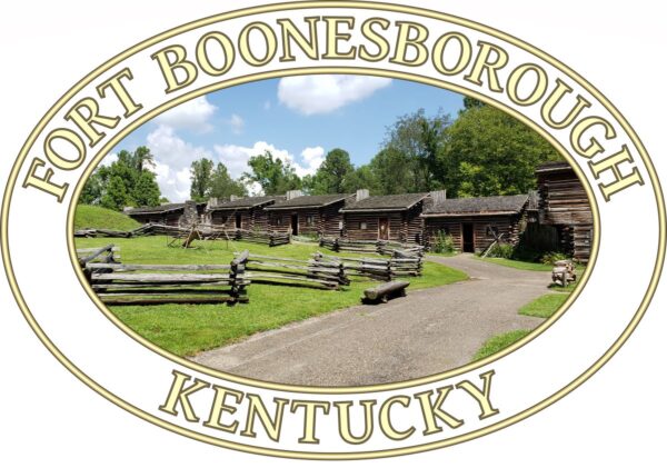 Fort Boonesborough Kentucky T-Shirt - Historic Site Graphic on Comfort Colors Heavyweight (Back print, transparent graphic) - Image 2