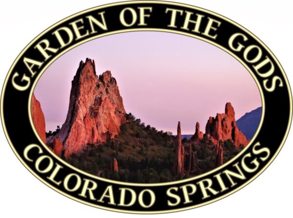 Garden of the Gods T-Shirt - Sunset Colorado Springs Graphic on Comfort Colors Heavyweight (Back print, black graphic) - Image 2