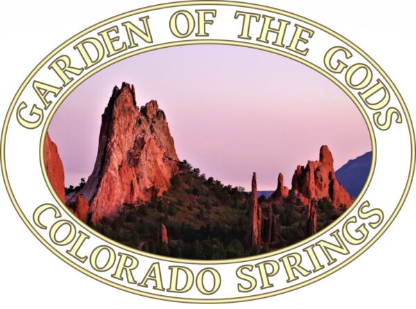 Garden of the Gods T-Shirt - Sunset Colorado Springs Graphic on Comfort Colors Heavyweight (Back print, transparent graphic) - Image 2