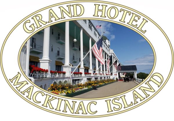 Mackinac Island T-Shirt - Grand Hotel Graphic on Comfort Colors Heavyweight (Front print, transparent graphic) - Image 2