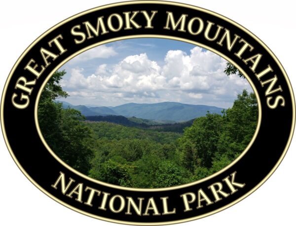 Great Smoky Mountains National Park T-Shirt - Scenic Tennessee Landscape on Comfort Colors Heavyweight Tee (Back print, black graphic) - Image 2