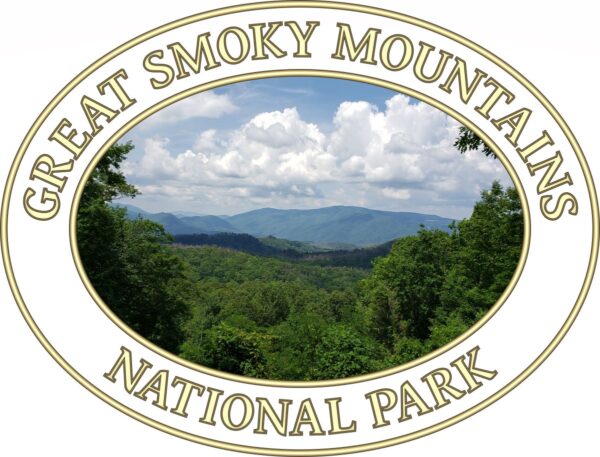 Great Smoky Mountains National Park T-Shirt - Scenic Tennessee Landscape on Comfort Colors Heavyweight Tee (Front print, transparent graphic) - Image 2