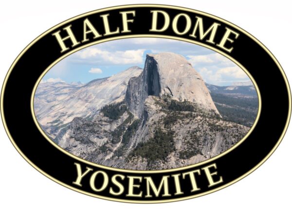 Yosemite National Park T-Shirt - Half Dome Graphic on Comfort Colors Heavyweight (Back Print, Black Graphic) - Image 2