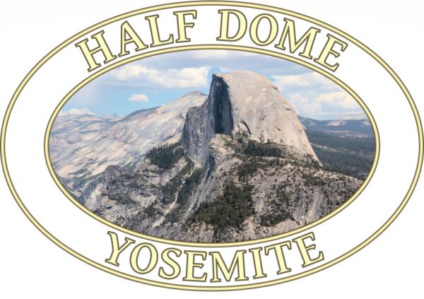 Yosemite National Park T-Shirt - Half Dome Graphic on Comfort Colors Heavyweight (Back Print, Transparent Graphic) - Image 2