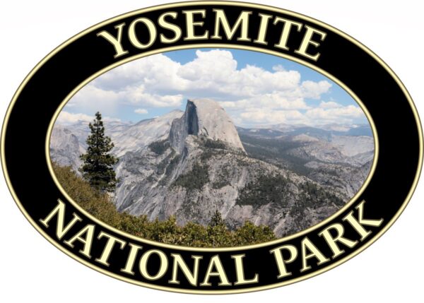 Yosemite National Park T-Shirt - Half Dome Graphic on Comfort Colors Heavyweight (Back print, Black graphic) - Image 2