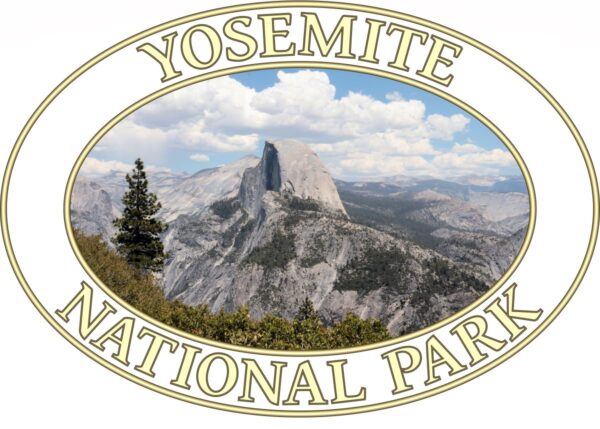 Yosemite National Park T-Shirt - Half Dome Graphic on Comfort Colors Heavyweight (Back print, Transparent graphic) - Image 2