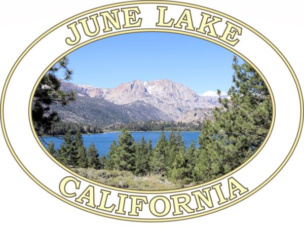 June Lake California T-Shirt - Scenic Graphic on Comfort Colors Heavyweight (Back print, transparent graphic) - Image 2