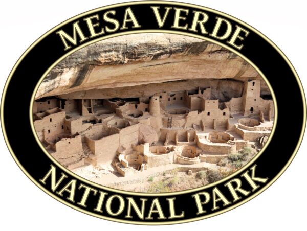 Mesa Verde National Park T-Shirt - Cliff Palace Graphic on Comfort Colors Heavyweight (Back print, black graphic) - Image 2