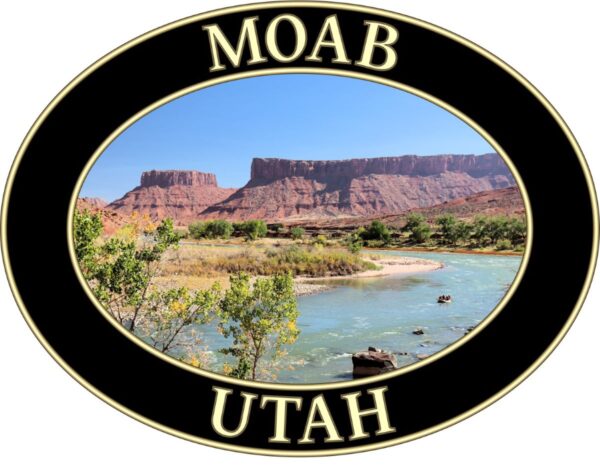 Colorado River Moab Utah T-Shirt – Scenic Desert River Comfort Colors Heavyweight Tee (Back print, black graphic) - Image 2