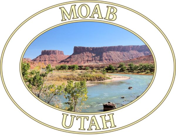 Colorado River Moab Utah T-Shirt – Scenic Desert River Comfort Colors Heavyweight Tee (Front print, transparent graphic) - Image 2