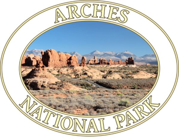 The Windows Arches National Park T-Shirt – Scenic Desert Arch Vista Comfort Colors Tee (Back print, transparent graphic) - Image 2