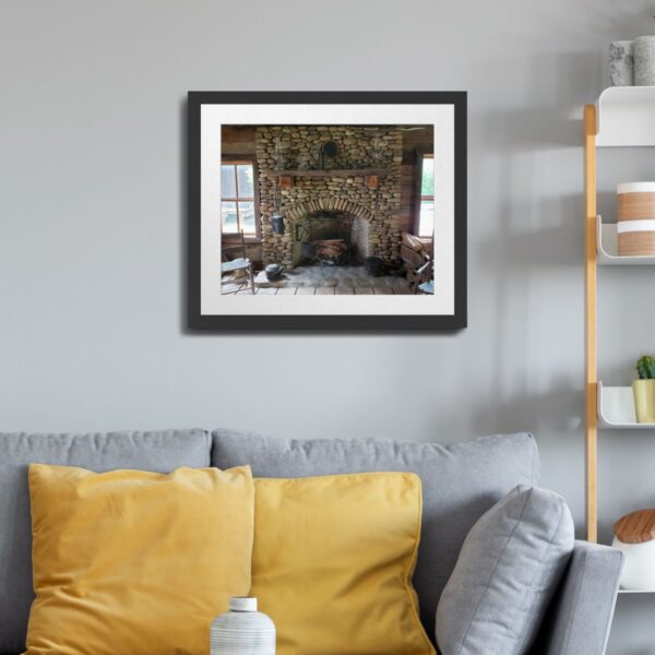 19th Century Stone Fireplace in a Historic Tennessee Home Art Print - Image 3