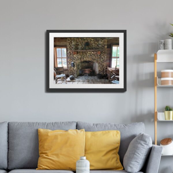 19th Century Stone Fireplace in a Historic Tennessee Home Art Print - Image 2