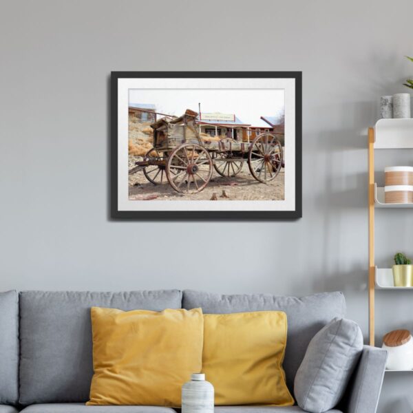 Antique Wagon in the Ghost Town of Belmont, Nevada - Historic Wall Art Print - Image 2