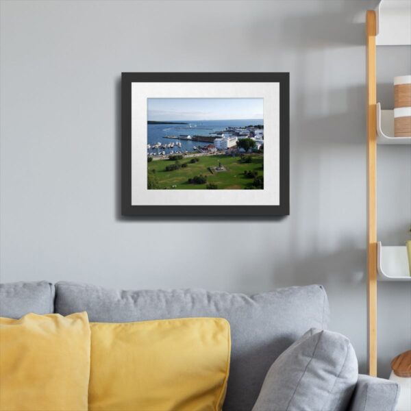 Mackinac Harbor and Downtown Overlooking Lake Huron - Wall Art Print - Image 3