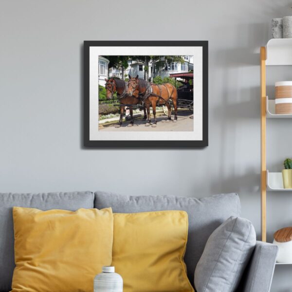 Horse and Carriage on West Bluff, Mackinac Island - Scenic Wall Art Print - Image 3