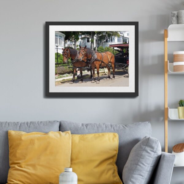 Horse and Carriage on West Bluff, Mackinac Island - Scenic Wall Art Print - Image 2