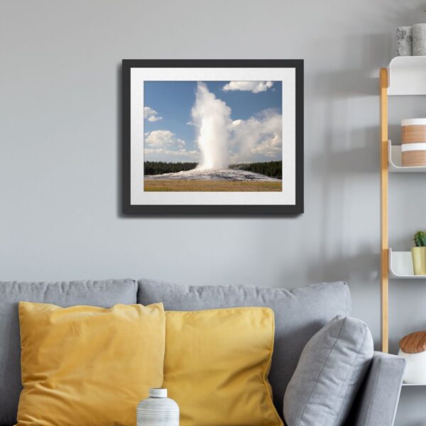 Old Faithful Geyser at Yellowstone National Park - Unframed Art Print - Image 3