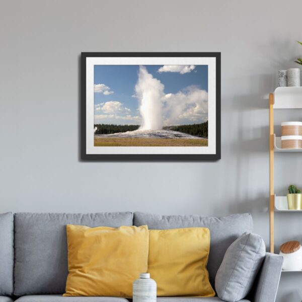 Old Faithful Geyser at Yellowstone National Park - Unframed Art Print - Image 2