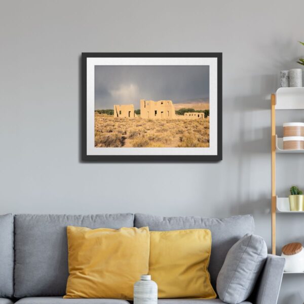 Storm Clouds over Fort Churchill in Silver Springs, Nevada - Historic Landscape Art Print - Image 2