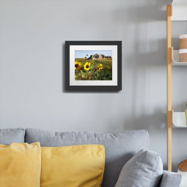 Sunflowers at Badlands National Park, South Dakota Art Print - Image 5