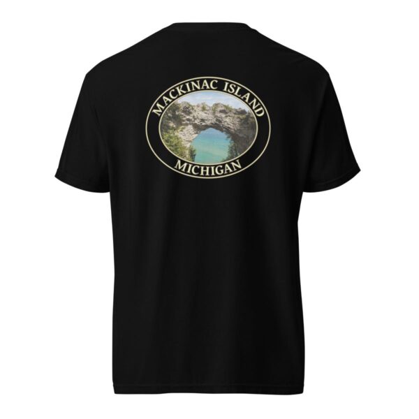 Mackinac Island T-Shirt - Arch Rock Graphic on Comfort Colors Heavyweight (Back print, transparent graphic) - Image 4