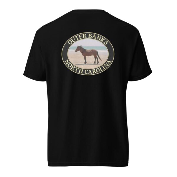 Outer Banks T-Shirt - Wild Horses Graphic on Comfort Colors Heavyweight (Back print, black graphic) - Image 4