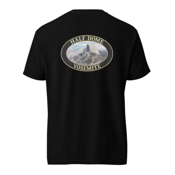 Yosemite National Park T-Shirt - Half Dome Graphic on Comfort Colors Heavyweight (Back Print, Black Graphic) - Image 4