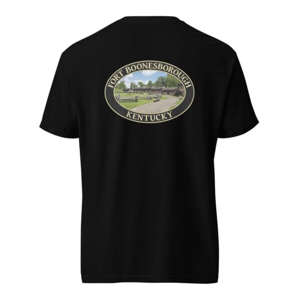 Fort Boonesborough Kentucky T-Shirt - Historic Site Graphic on Comfort Colors Heavyweight (Back print, black graphic) - Image 4