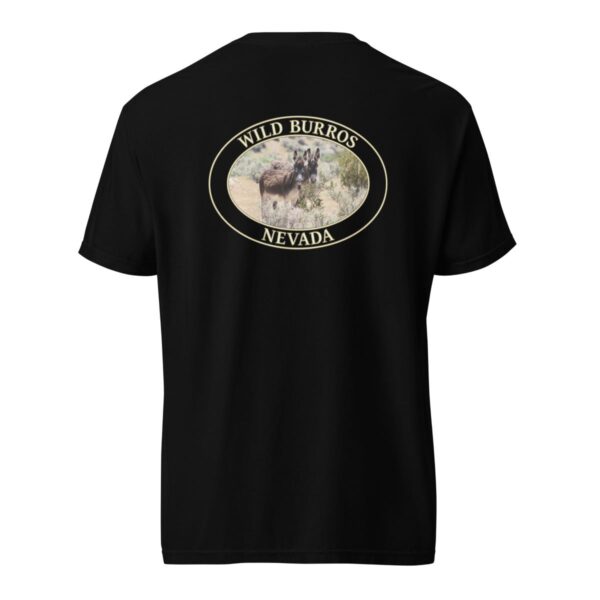 Wild Burros Nevada T-Shirt - Desert Wildlife Graphic on Comfort Colors Heavyweight (Back print, transparent graphic) - Image 4