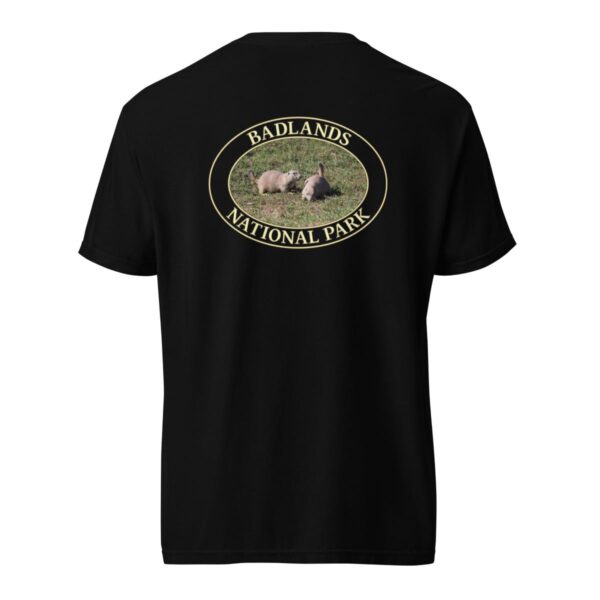 Prairie Dog Couple at Badlands National Park T-Shirt - Wildlife Graphic on Comfort Colors Heavyweight (Back print, transparent graphic) - Image 4