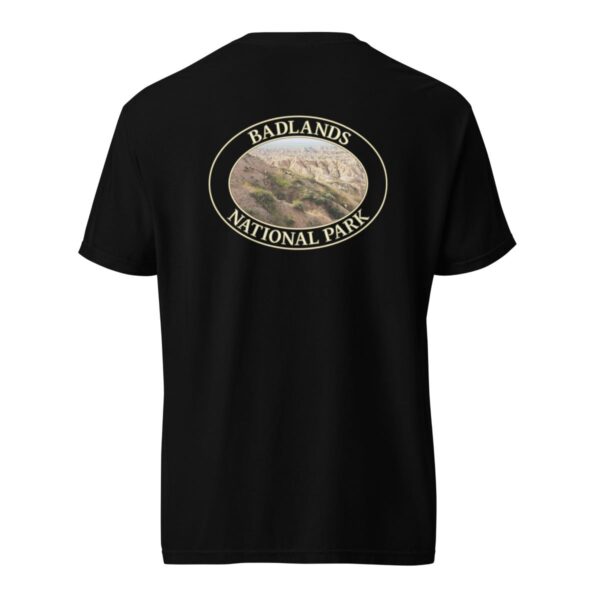 Big Horn Sheep at Badlands National Park T-Shirt - Scenic Graphic on Comfort Colors Heavyweight (Back print, transparent graphic) - Image 4