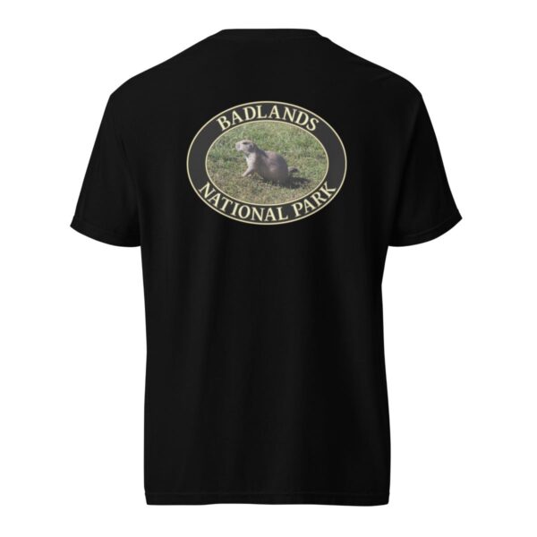 Prairie Dog at Badlands National Park T-Shirt - Wildlife Graphic on Comfort Colors Heavyweight (Back print, black graphic) - Image 4