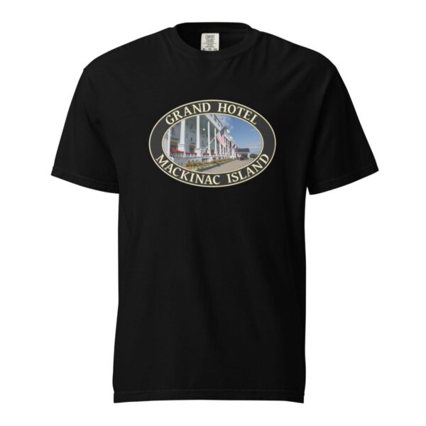 Mackinac Island T-Shirt - Grand Hotel Graphic on Comfort Colors Heavyweight (Front print, black graphic) - Image 3