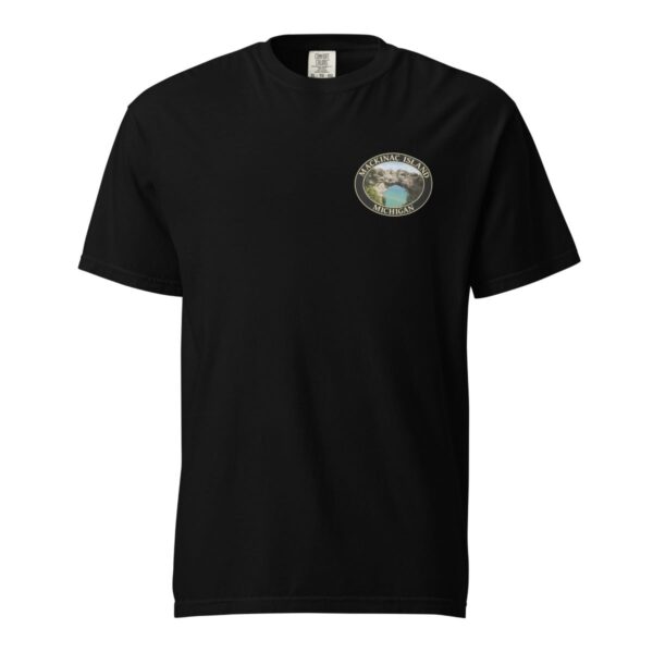 Mackinac Island T-Shirt - Arch Rock Graphic on Comfort Colors Heavyweight (Back print, black graphic) - Image 3