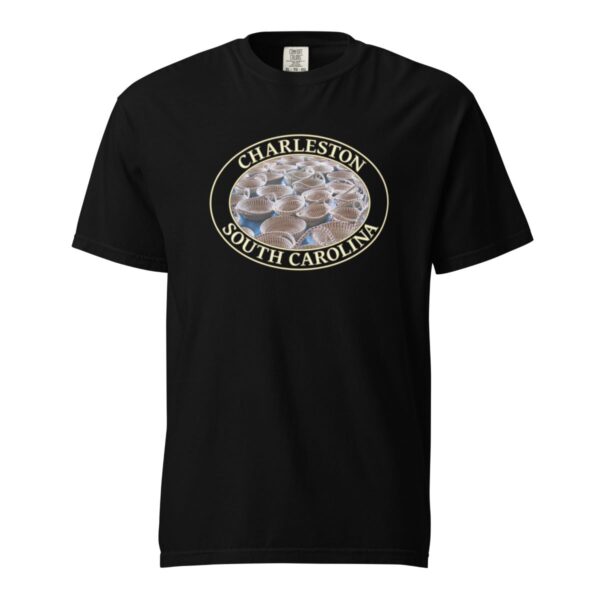 Charleston T-Shirt - Sweetgrass Baskets Graphic on Comfort Colors Heavyweight (Front print, transparent graphic) - Image 3