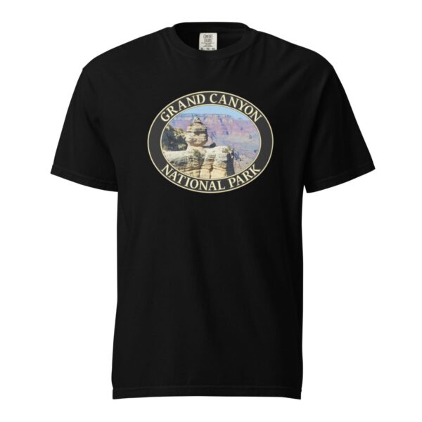 Grand Canyon National Park T-Shirt - Duck Rock Graphic on Comfort Colors Heavyweight (Front Print - Black Graphic) - Image 3